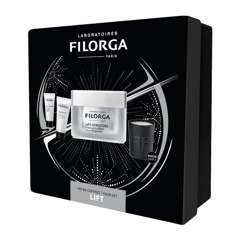 FILORGA XMAS BOX LIFT 2023 1 LIFT STRUCTURE 50 ML + 1 LIFT DESIGNER 7 ML + 1 SLEEP & LIFT 15 ML + 1 MINI CANDLE - Farmaunclick.it