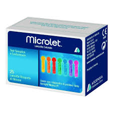 LANCETTE PUNGIDITO PER DISPOSITIVO MICROLET 25 PEZZI - Farmaunclick.it