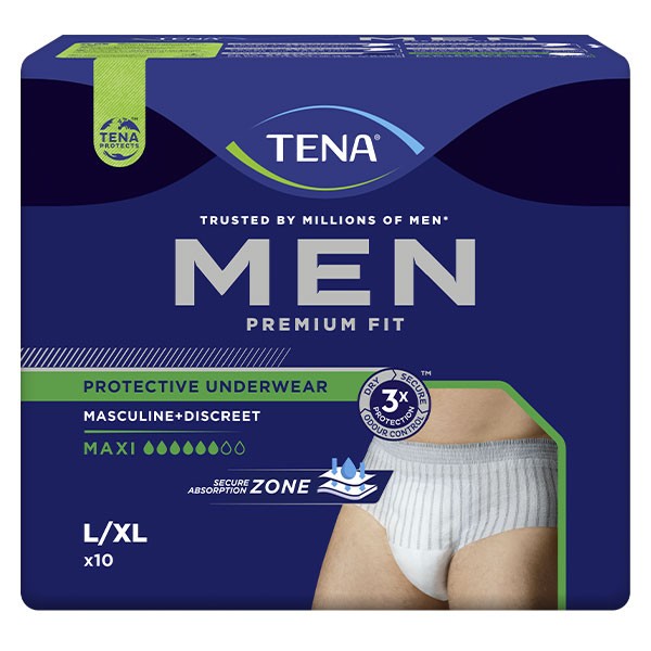 MUTANDINA ASSORBENTE MASCHILE TENA MEN PREMIUM FIT LIVELLO 4 L/XL 8 PEZZI - Farmaunclick.it