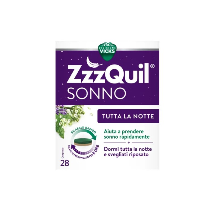 VICKS ZZZQUIL SONNO TUTTA LA NOTTE 28 COMPRESSE - Farmaunclick.it