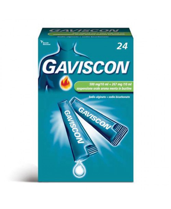 GAVISCON*24BUST 500+267MG/10ML - Farmaunclick.it