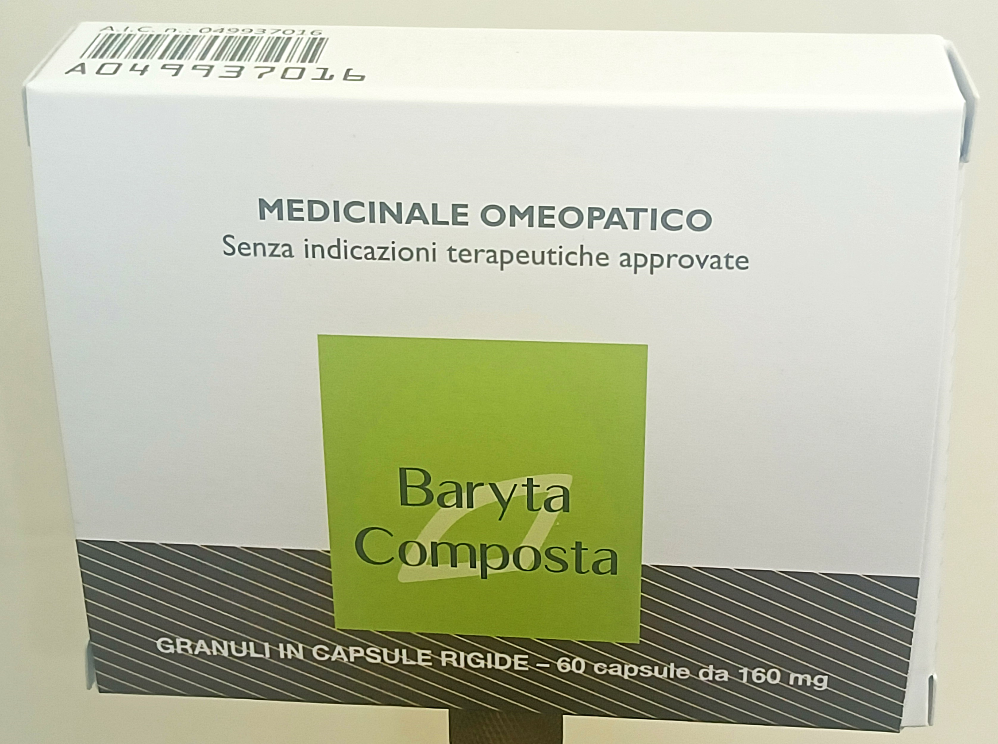 BARYTA COMPOSTA*60CPS 160MG - Farmaunclick.it