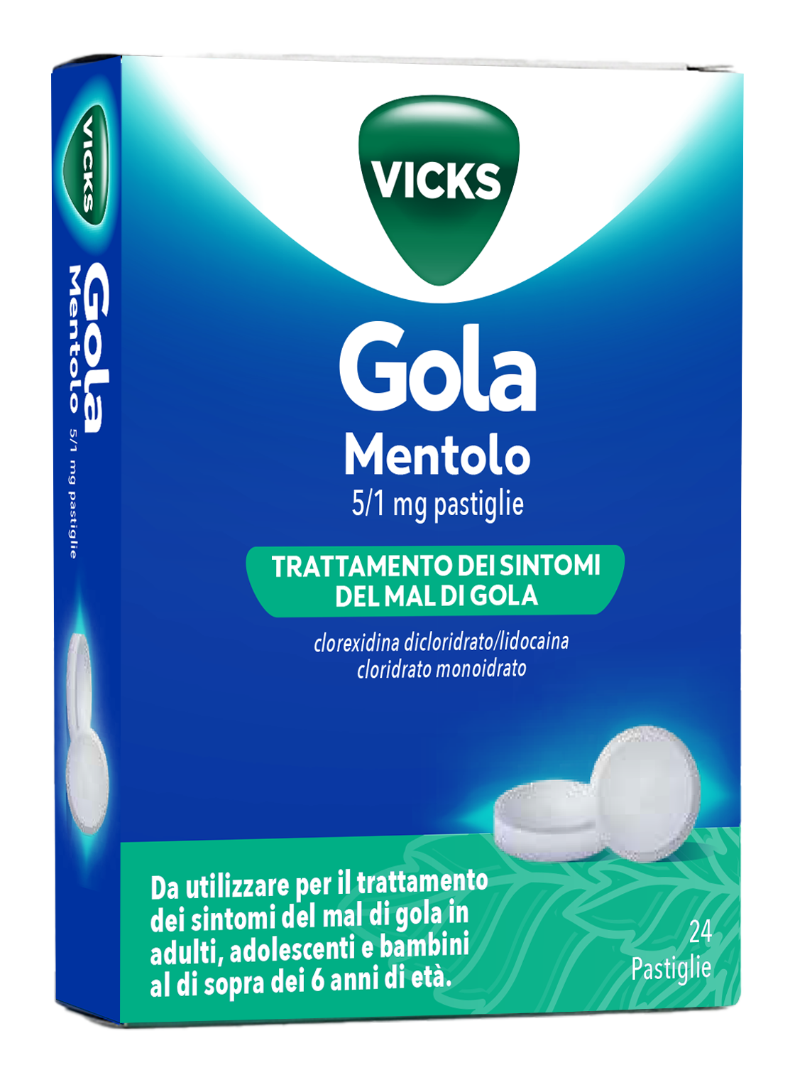 VICKS GOLA*24PAST 5+1MG MENTOL - Farmaunclick.it