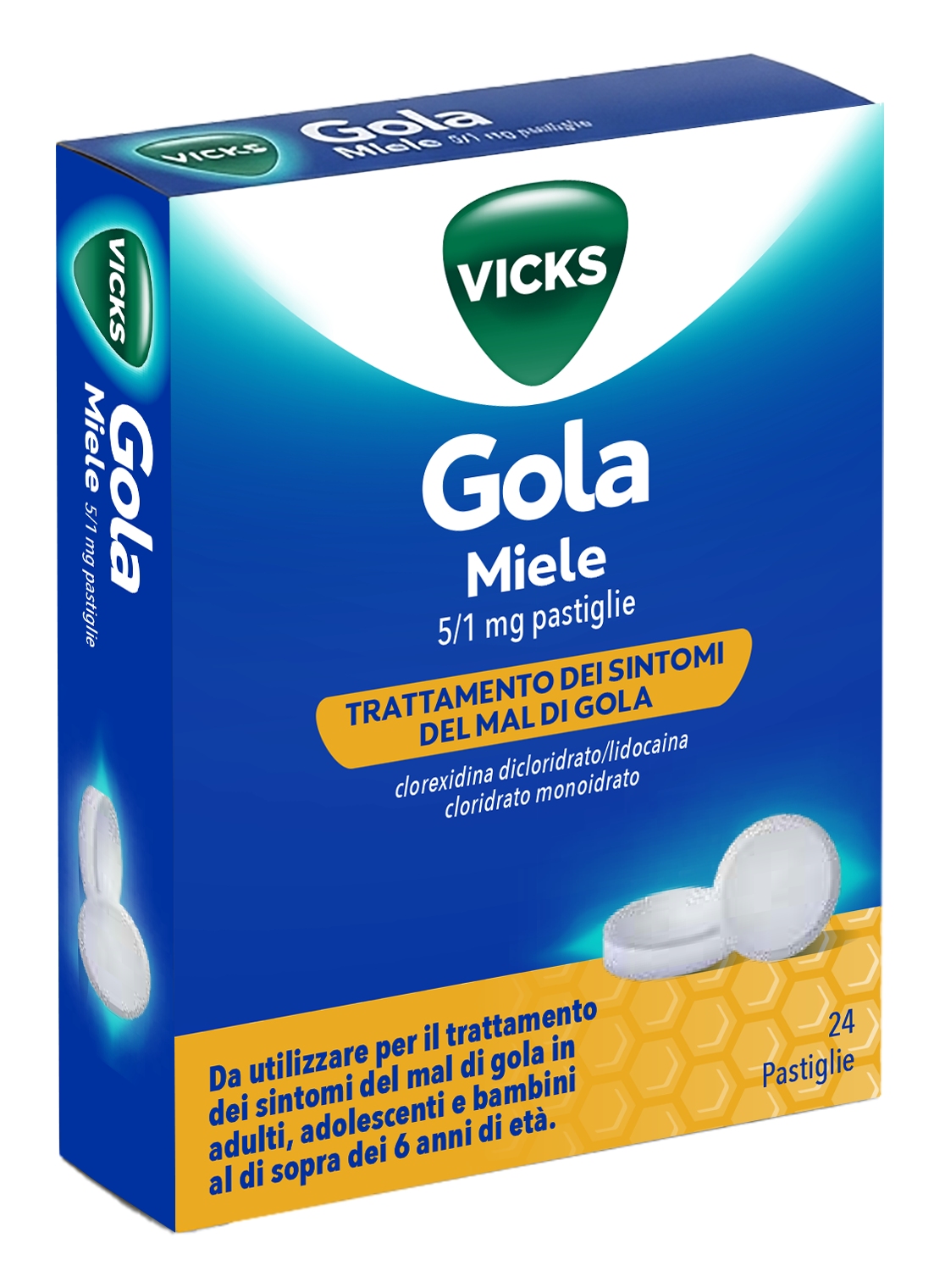 VICKS GOLA*24PAST 5+1MG MIELE - Farmaunclick.it