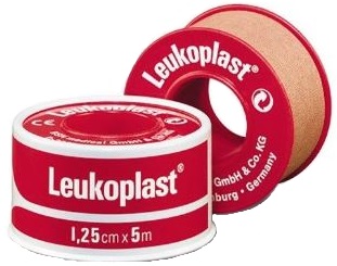CEROTTO CHIRURGICO PER FISSAGGIO MEDICAZIONI IN ROCCHETTO LEUKOPLAST SUPPORTO VISCOSA COLOR PELLE MASSA ADESIVA CAUCCIU' OSSIDO DI ZINCO 1,25X500CM MUTUABILE - Farmaunclick.it