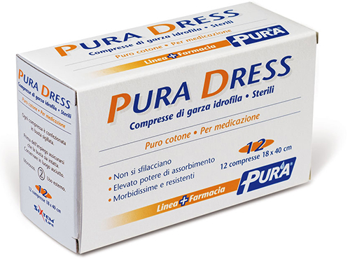 GARZA IDROFILA PURA DRESS 18X40CM 12 PEZZI - Farmaunclick.it