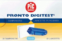 LANCETTE PUNGIDITO PIC DIGITEST GAUGE 28 25 PEZZI + 25 TAMPONCINI ASSORBENTI - Farmaunclick.it