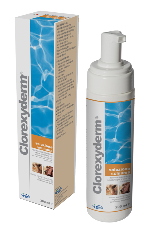CLOREXYDERM SOLUZIONE SCHIUMA 200 ML - Farmaunclick.it