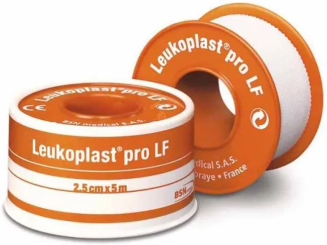 CEROTTO CHIRURGICO MEDICATO IN ROCCHETTO LEUKOPLAST PRO LF CON OSSIDO DI ZINCO 2,5X500 CM - Farmaunclick.it
