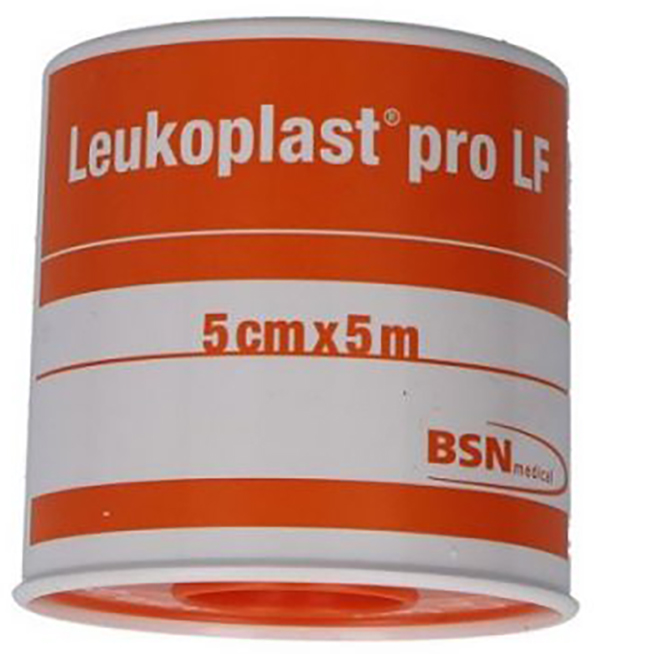 CEROTTO CHIRURGICO PER FISSAGGIO MEDICAZIONI LEUKOPLAST PRO LF SUPPORTO VISCOSA MASSA ADESIVA RESINA SINTETICA LANOLINA OSSIDO DI ZINCO CON LATTICE NATURALE 5X500CM - Farmaunclick.it