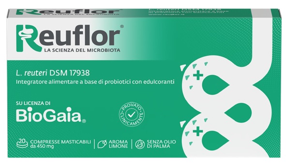 REUFLOR 20 COMPRESSE MASTICABILI AROMA LIMONE - Farmaunclick.it