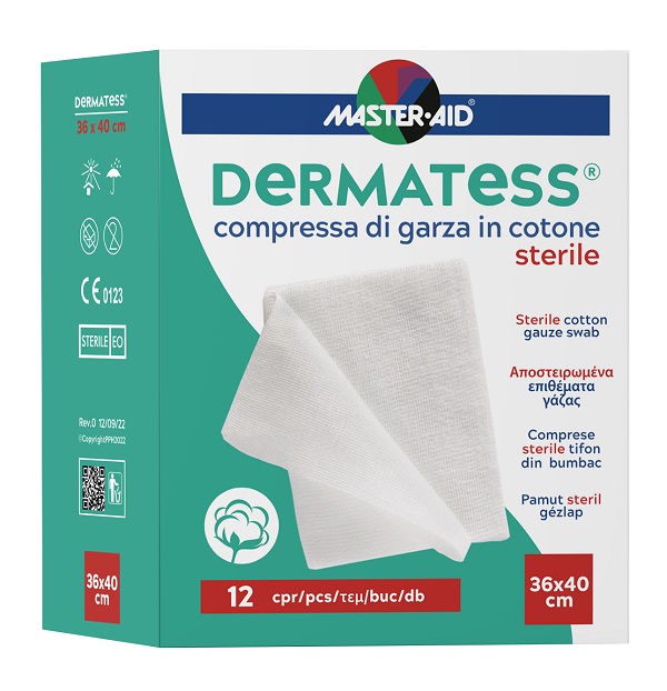 GARZA IDROFILA DERMATESS COT 36X40 12 PEZZI - Farmaunclick.it