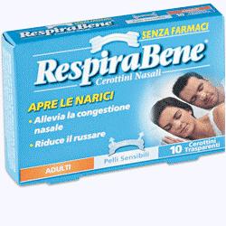 CEROTTO NASALE TRASPARENTE ADULTI RESPIRA BENE 10 PEZZI - Farmaunclick.it