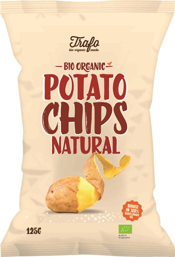 TRAFO BIO POTATO CHIPS NATURALI CON SALE BIO CON OLIO DI GIRASOLE 125 G - Farmaunclick.it