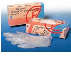 GUANTO IN VINILE CONFORT MISURA MEDIA ANTIADERENTE BIOCOMPATIBILE UTILIZZABILE ANCHE A CONTATTO CON SOSTANZE ALIMENTARI 100 PEZZI SENZA POLVERE - Farmaunclick.it