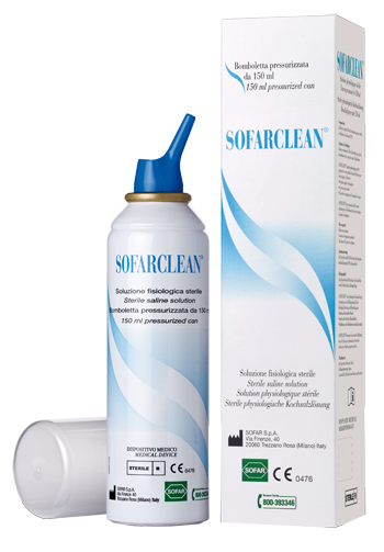 SOLUZIONE FISIOLOGICA SOFARCLEAN 150ML IN BOMBOLETTA PRESSURIZZATA - Farmaunclick.it