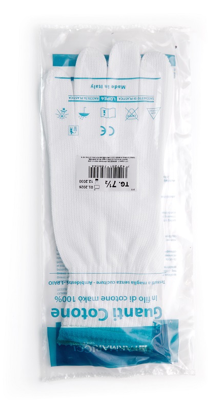 GUANTO  IN FILO DI COTONE FELPATO MISURA 7,5 - Farmaunclick.it