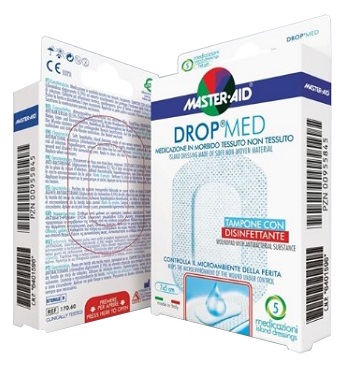 MEDICAZIONE COMPRESSA AUTOADESIVA DERMOATTIVA IPOALLERGENICA AERATA MASTER-AID DROP MED 10,5X15 5 PEZZI - Farmaunclick.it