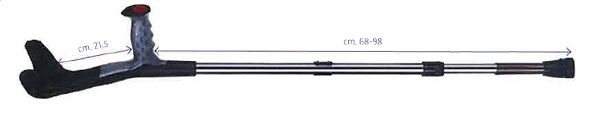 BASTONE CANADESE ADULTI IN LEGA VERNICIATA CON AMMORTIZZATORE. A DOPPIA REGOLAZIONE, CON IMPUGNATURA ANTISCIVOLO. PORTATA MASSIMA 130KG - Farmaunclick.it