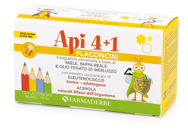 API 4+1 LIQUIDO 10 FLACONCINI 10 ML - Farmaunclick.it