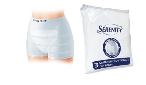 MUTANDINA A RETE PER INCONTINENZA SERENITY PANTY COMFORT L 3 PEZZI - Farmaunclick.it