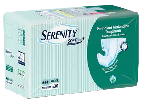 PANNOLONE PER INCONTINENZA A MUTANDINA SERENITY SOFTDRY+ ALOE SUPER MEDIUM 30 PEZZI - Farmaunclick.it