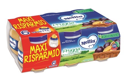 MELLIN OMOGENEIZZATO PRUGNA MELA 100 G 6 PEZZI - Farmaunclick.it