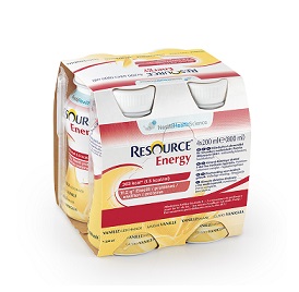 RESOURCE ENERGY VANIGLIA 4 BOTTIGLIE 200 ML NUOVO PACKAGING - Farmaunclick.it
