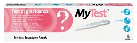 TEST DI GRAVIDANZA RAPIDO HCG MYTEST 2 PEZZI - Farmaunclick.it
