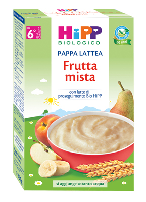 HIPP BIO PAPPA LATTEA FRUTTA MISTA 250 G - Farmaunclick.it