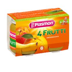 PLASMON OMOGENEIZZATO 4 FRUTTI 6 X 104 G - Farmaunclick.it