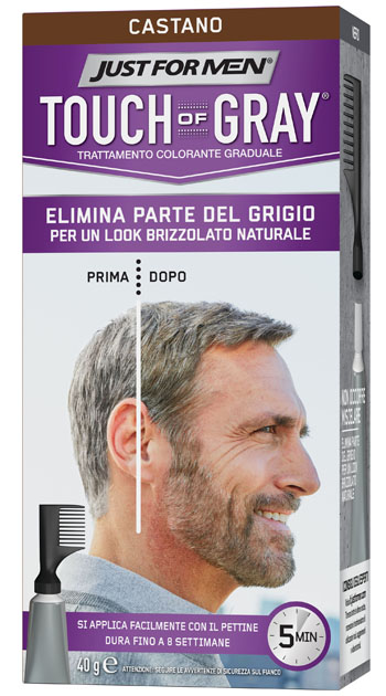 JUST FOR MEN TOUCH OF GRAY CASTANO 40 G - Farmaunclick.it
