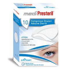 GARZA COMPRESSA OCULARE MEDIPRESTERIL ADESIVA TNT 6,5X9,5CM 10 PEZZI - Farmaunclick.it