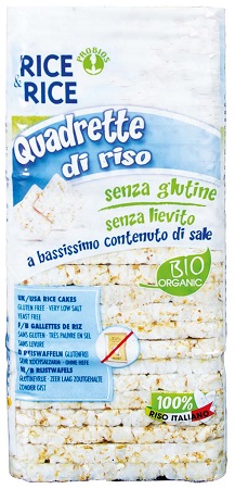 RICE&RICE QUADRETTE DI RISO SENZA SALE E SENZA LIEVITO 130 G - Farmaunclick.it