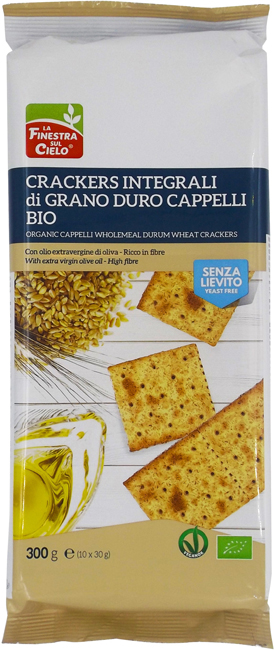 FSC CRACKERS INTEGRALI DI GRANO DURO SENATORE CAPPELLI SENZA LIEVITO BIO VEGAN CON OLIO EXTRAVERGINE DI OLIVA 300 G - Farmaunclick.it