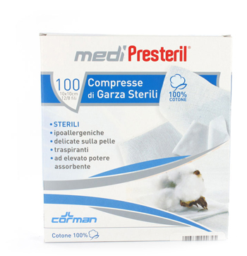GARZA MEDIPRESTERIL MONOUSO STERILE 36X40 12 PEZZI - Farmaunclick.it