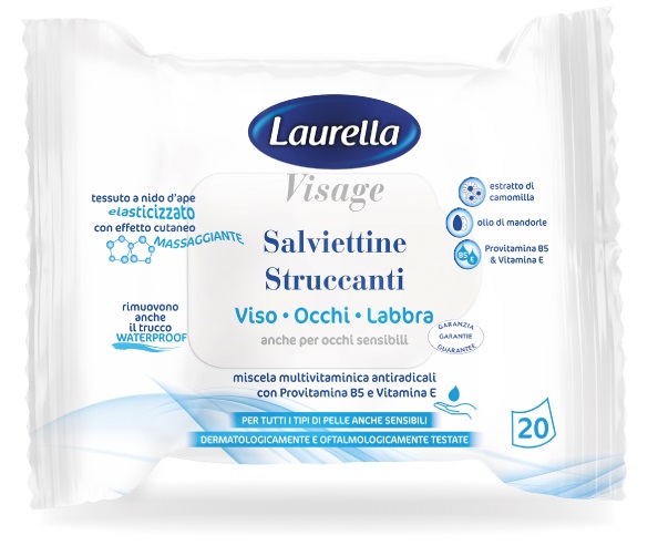 LAURELLA VISAGE SALVIETTINA STRUCCANTE 20 PEZZI - Farmaunclick.it