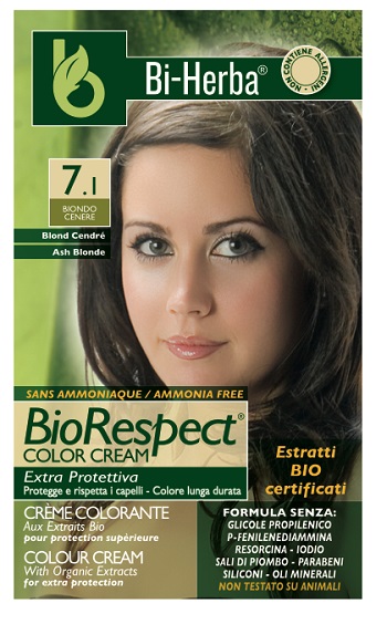 BI-HERBA KIT 7,1 BIONDO CENERE 1 EMULSIONE OSSIDANTE 60 ML + 1 COLORANTE 60 ML + 1 TRATTAMENTO DOPOCOLORE 15 ML - Farmaunclick.it