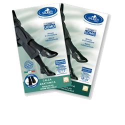 CALZA UOMO COTONE 140 DENARI PICCOLA NERO - Farmaunclick.it