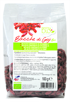 FSC SEMPLICE&BIO BACCHE DI GOJI BIO AD ALTO CONTENUTO DI FIBRA 100 G - Farmaunclick.it