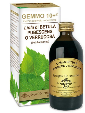 GEMMO 10+ BETULLA B LINFA 200 ML LIQUIDO ANALCOLICO - Farmaunclick.it