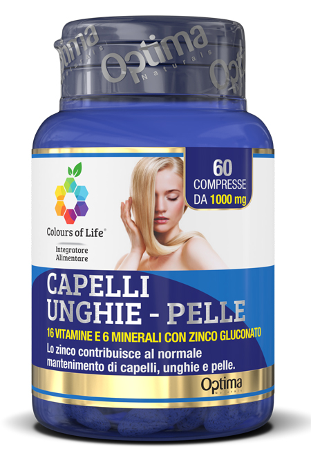 COLOURS OF LIFE CAPELLI UNGHIE PELLE 60 COMPRESSE 1000 MG - Farmaunclick.it