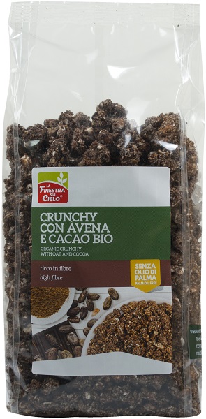 FSC CRUNCHY CON AVENA E CACAO BIO AD ALTO CONTENUTO DI FIBRE CON OLIO DI GIRASOLE SENZA OLIO DI PALMA 375 G - Farmaunclick.it