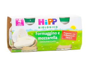 HIPP BIO OMOGENEIZZATO FORMAGGINO MOZZARELLA 2X80 G - Farmaunclick.it