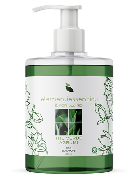 ELEMENTIESSENZIALI SAPONE ECO BIO THE VERDE AGRUMI 300ML - Farmaunclick.it