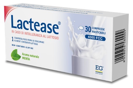 LACTEASE 4500 FCC AROMA MENTA 30 COMPRESSE MASTICABILI - Farmaunclick.it