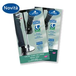 CALZA UOMO MELANGE 70 DENARI TAGLIA GRANDE JEANS CHIARO - Farmaunclick.it