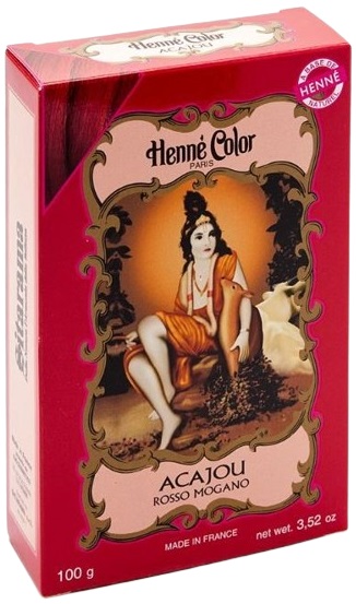 POLVERE HENNE ACAJOU ROSSO MOGANO HENNE COLOR POLVERE VEGETALE COLORANTE RIFLESSANTE 100 G - Farmaunclick.it