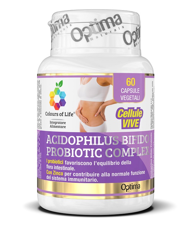 COLOURS OF LIFE ACIDOPHILUS BIFIDO COMPLEX 60 CAPSULE VEGETALI 500 MG - Farmaunclick.it