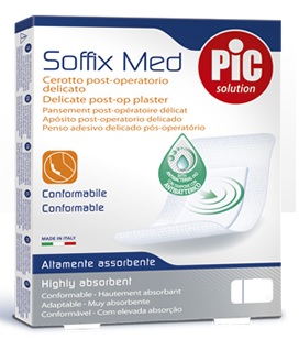 CEROTTO PIC SOFFIX MED IN TNT CON TAMPONE CENTRALE ASSORBENTE STERILE MONOUSO 30X10 CM STERILI ANTIBATTERICO 3 PEZZI - Farmaunclick.it